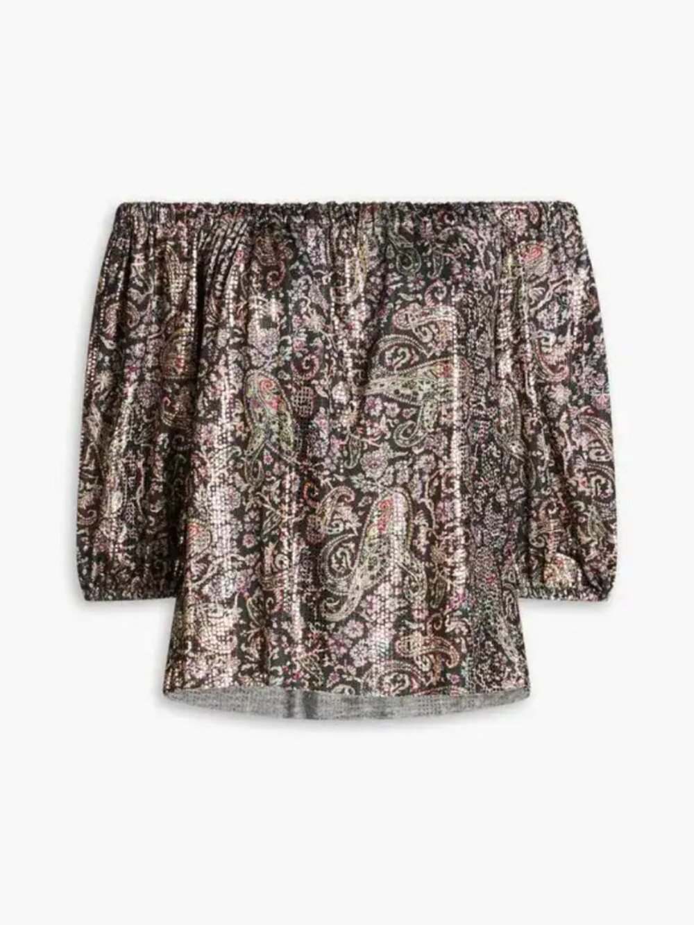 Metallic Paisley Off the Shoulder Top from Ba&Sh in Medium